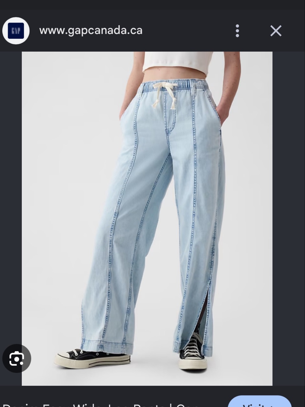 GAP Light Blue Wide Leg Pants